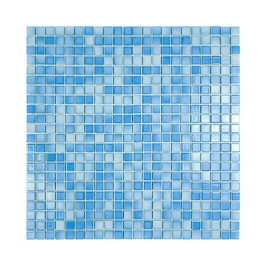 Midnight Splendor Series Light Blue Crystalline Glazed Porcelain Mosaic