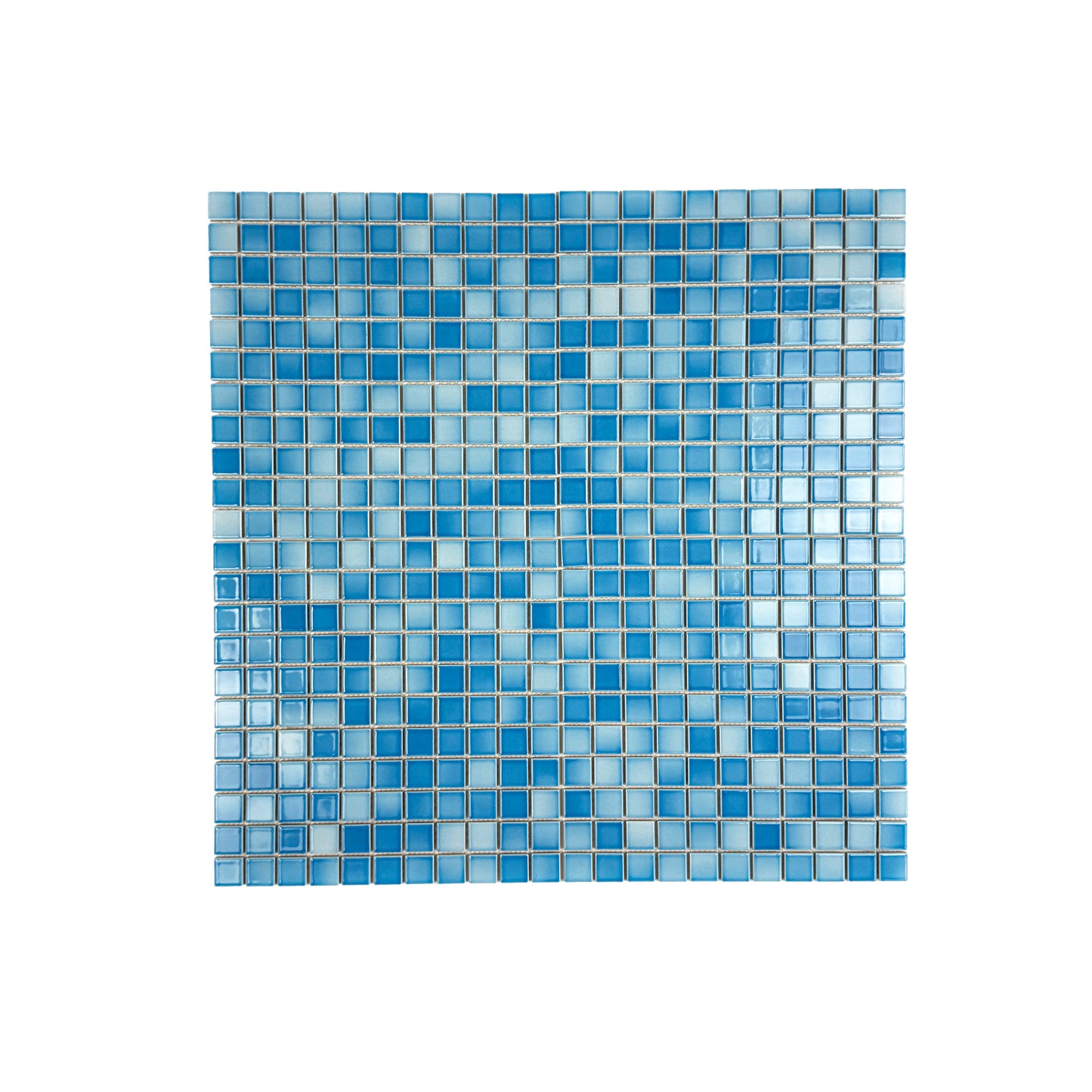 Midnight Splendor Series Light Blue Crystalline Glazed Porcelain Mosaic