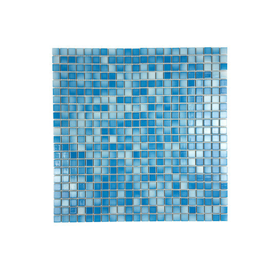 Midnight Splendor Series Light Blue Crystalline Glazed Porcelain Mosaic