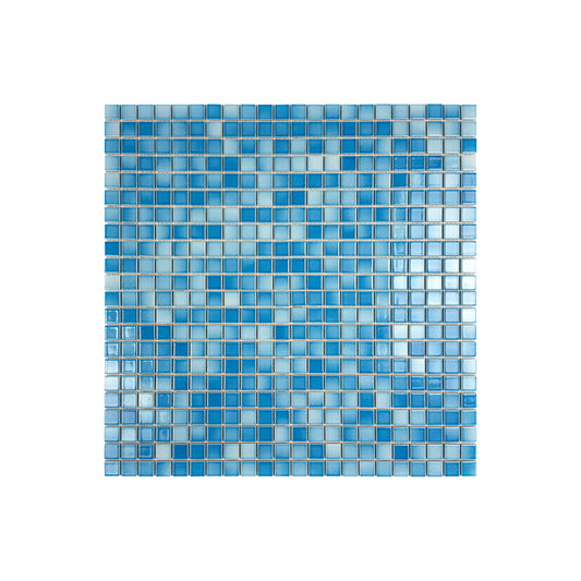 Midnight Splendor Series Light Blue Crystalline Glazed Porcelain Mosaic