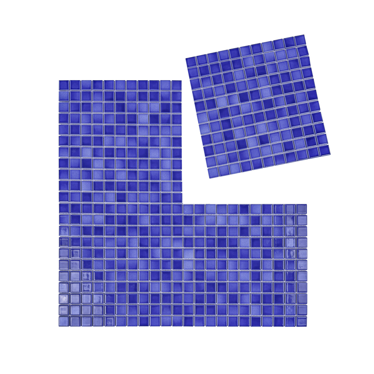Midnight Splendor Series Dark Blue Crystalline Glazed Porcelain Mosaic