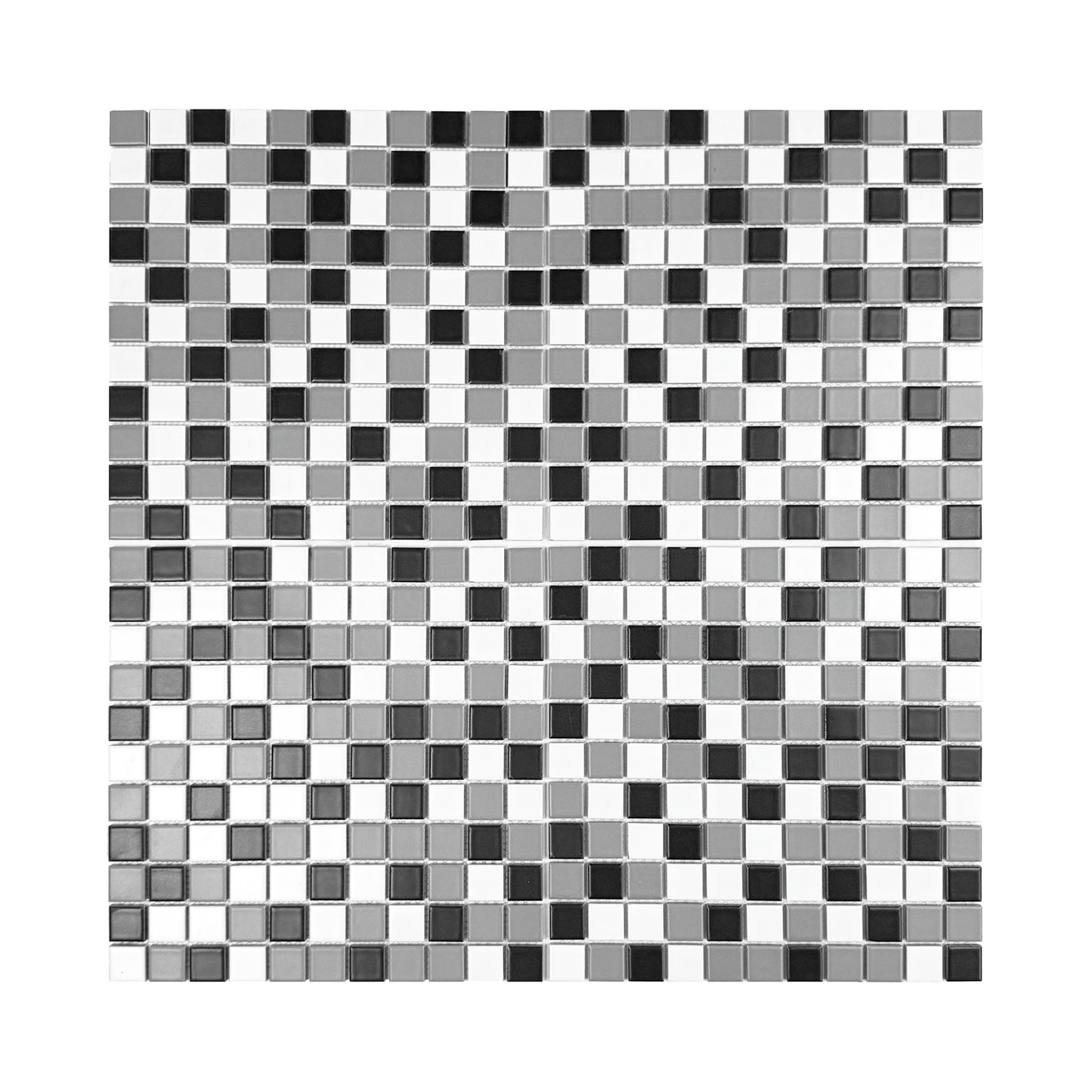 Azure Harmony Pewter Gray & Ash Gray& Warm White Ordinary Glazed Porcelain Mosaic
