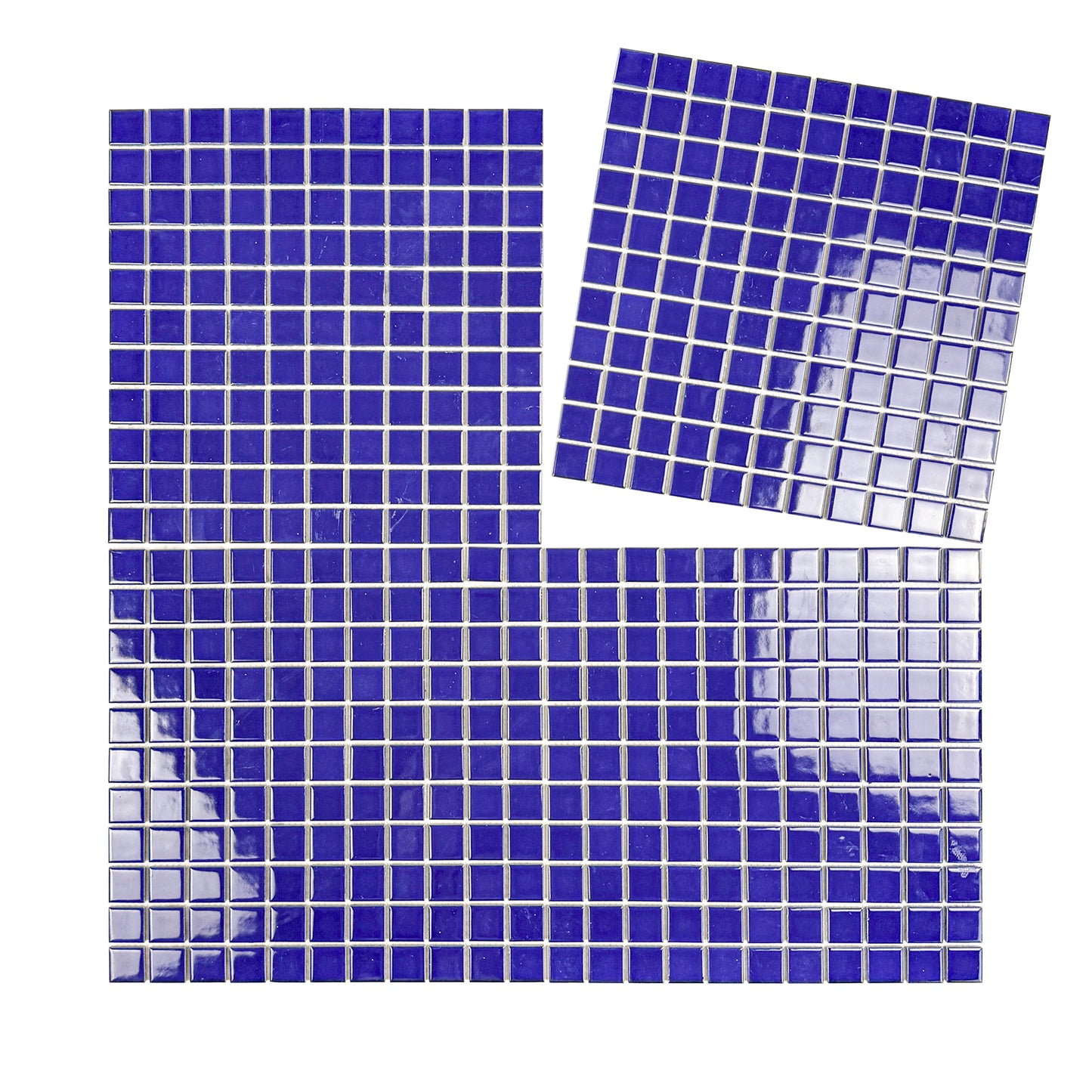 Azure Harmony Midnight Blue Ordinary Glazed Porcelain Mosaic