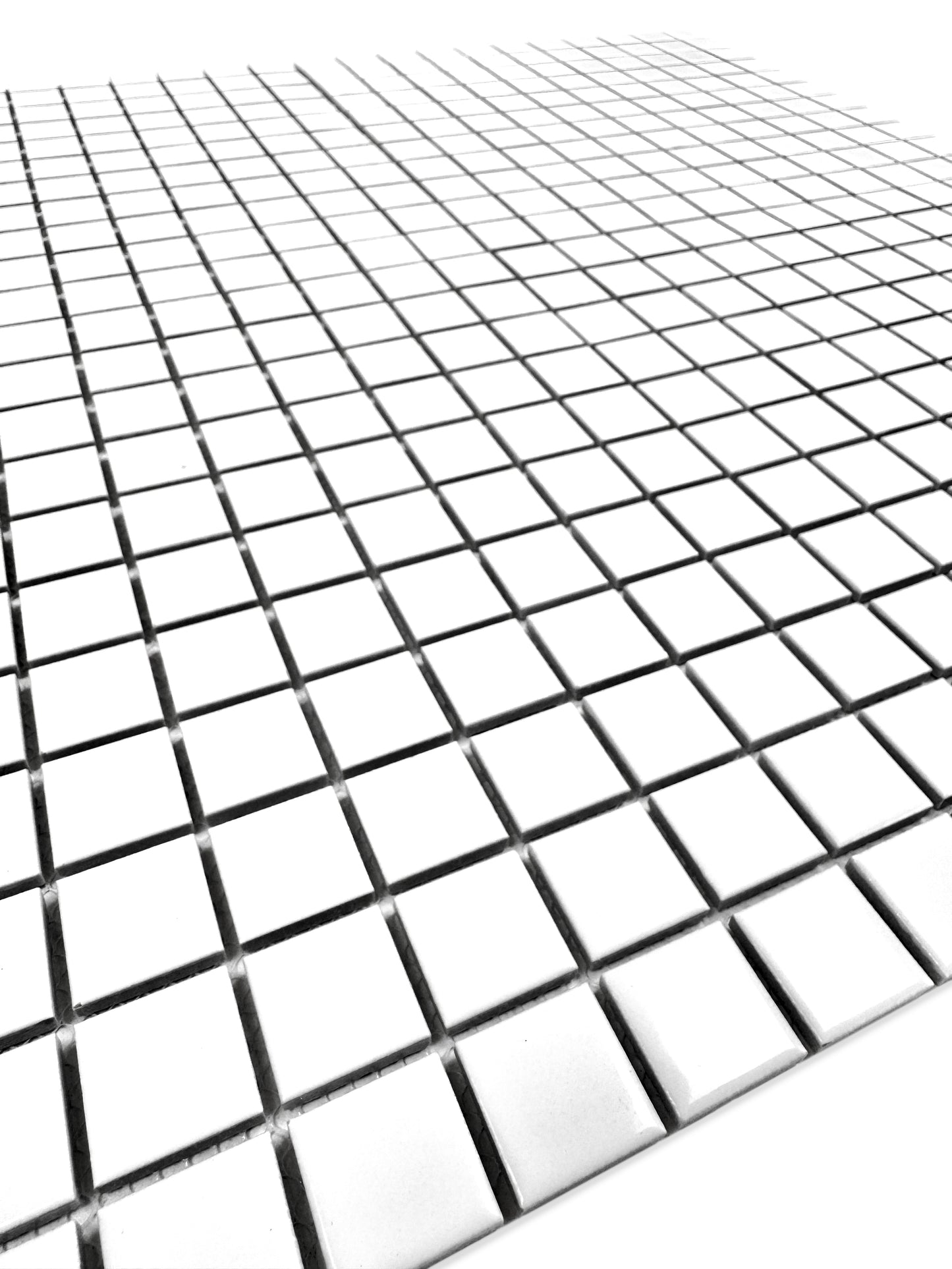 Azure Harmony White Ordinary Glazed Porcelain Mosaic