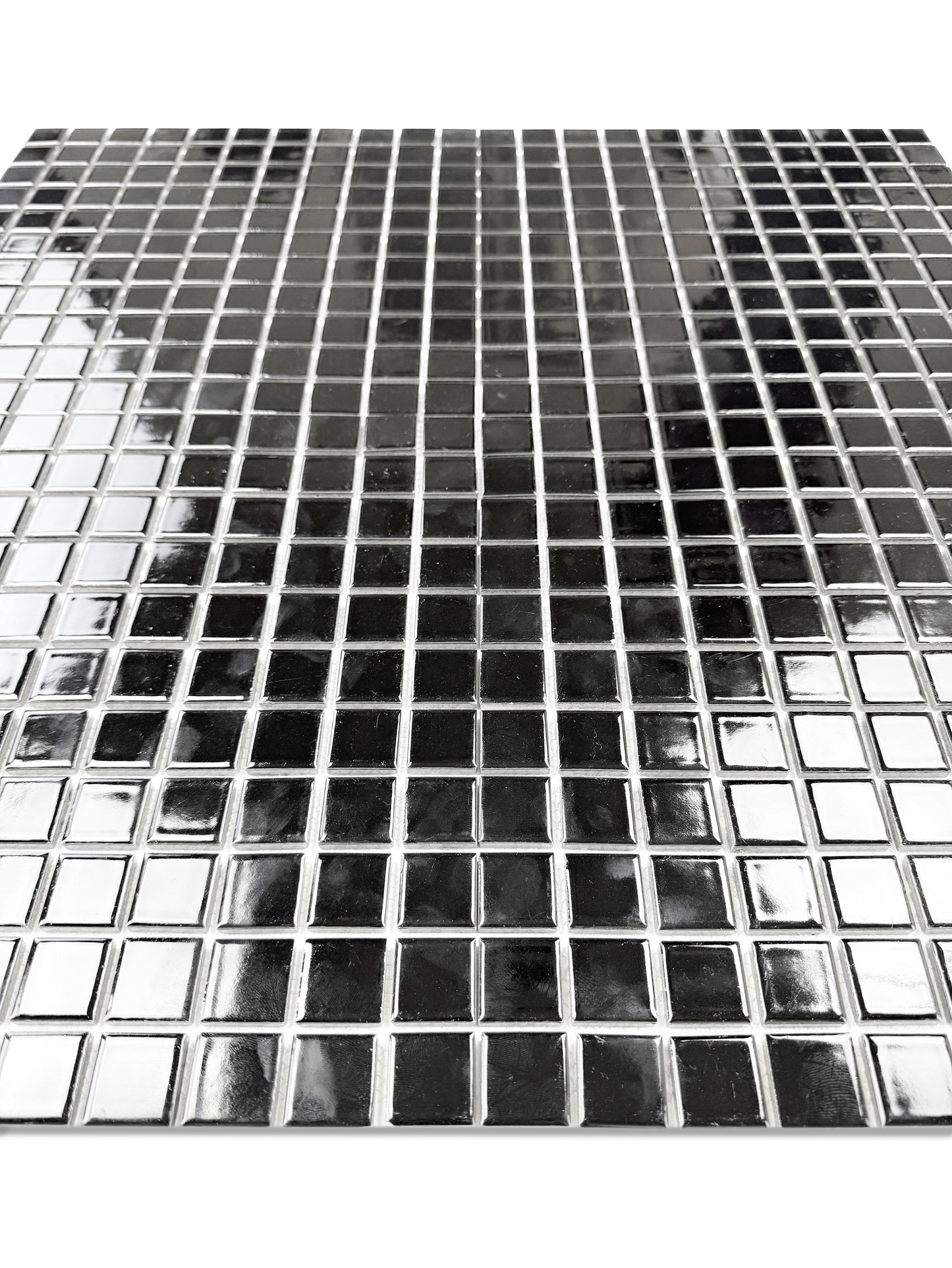Azure Harmony Black Ordinary Glazed Porcelain Mosaic