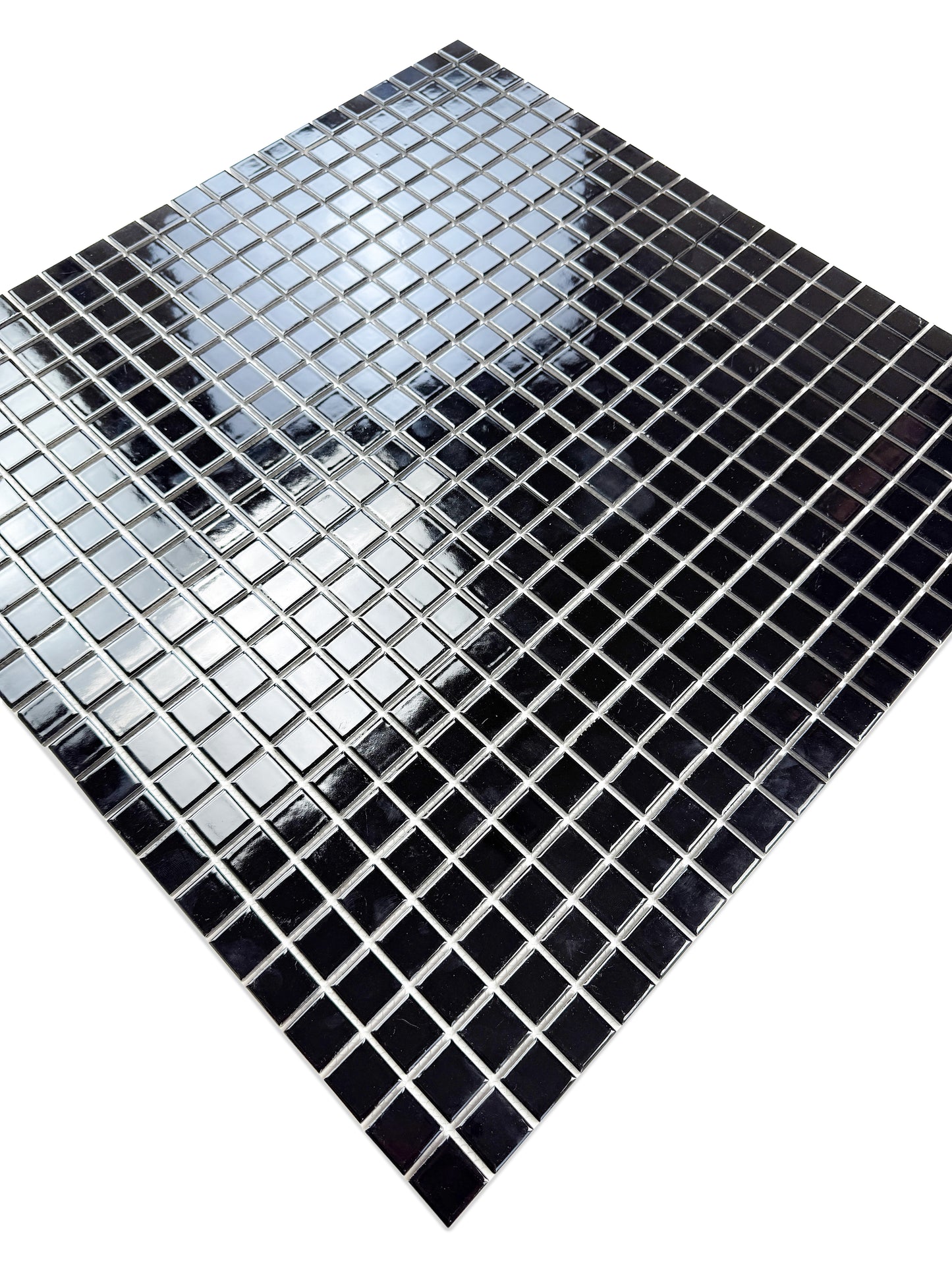 Azure Harmony Black Ordinary Glazed Porcelain Mosaic
