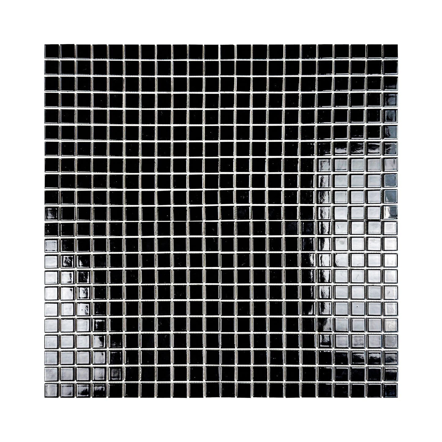 Azure Harmony Black Ordinary Glazed Porcelain Mosaic