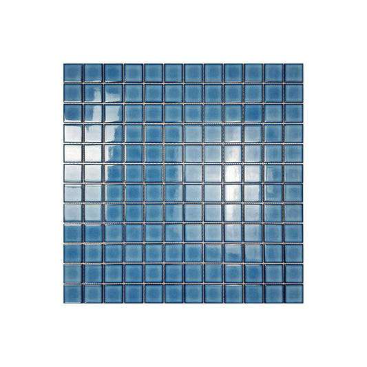 Zen Azure Blue Crystalline Glazed Porcelain Mosaic