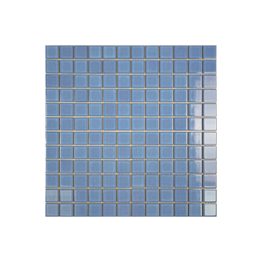 Zen Sky Blue Crystalline Glazed Porcelain Mosaic