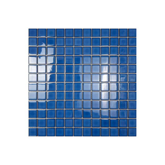 Zen Royal Blue Crystalline Glazed Porcelain Mosaic