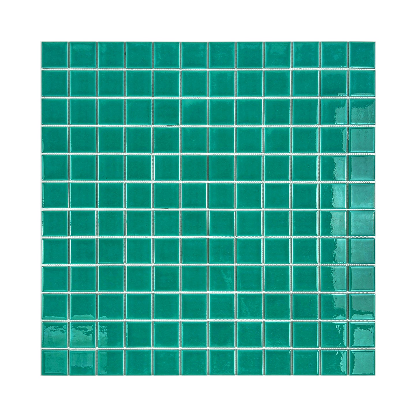 Oceanic Opal Series Tiffany Blue Crackle Porcelain Mosaic