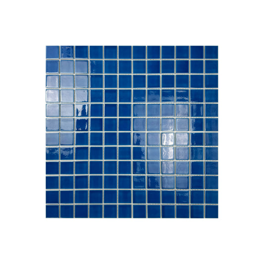 Oceanic Opal Series Ultra Marine Blue Crackle Porcelain Mosaic