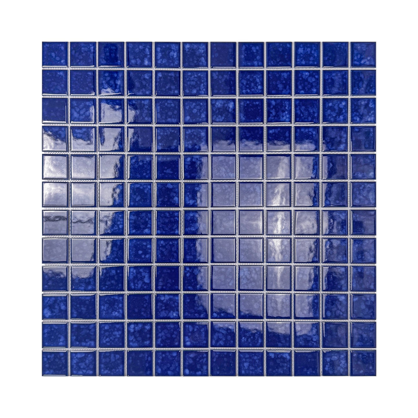 Midnight Splendor Series Oriental Blue Iced Flower Crystalline Glazed Porcelain Mosaic