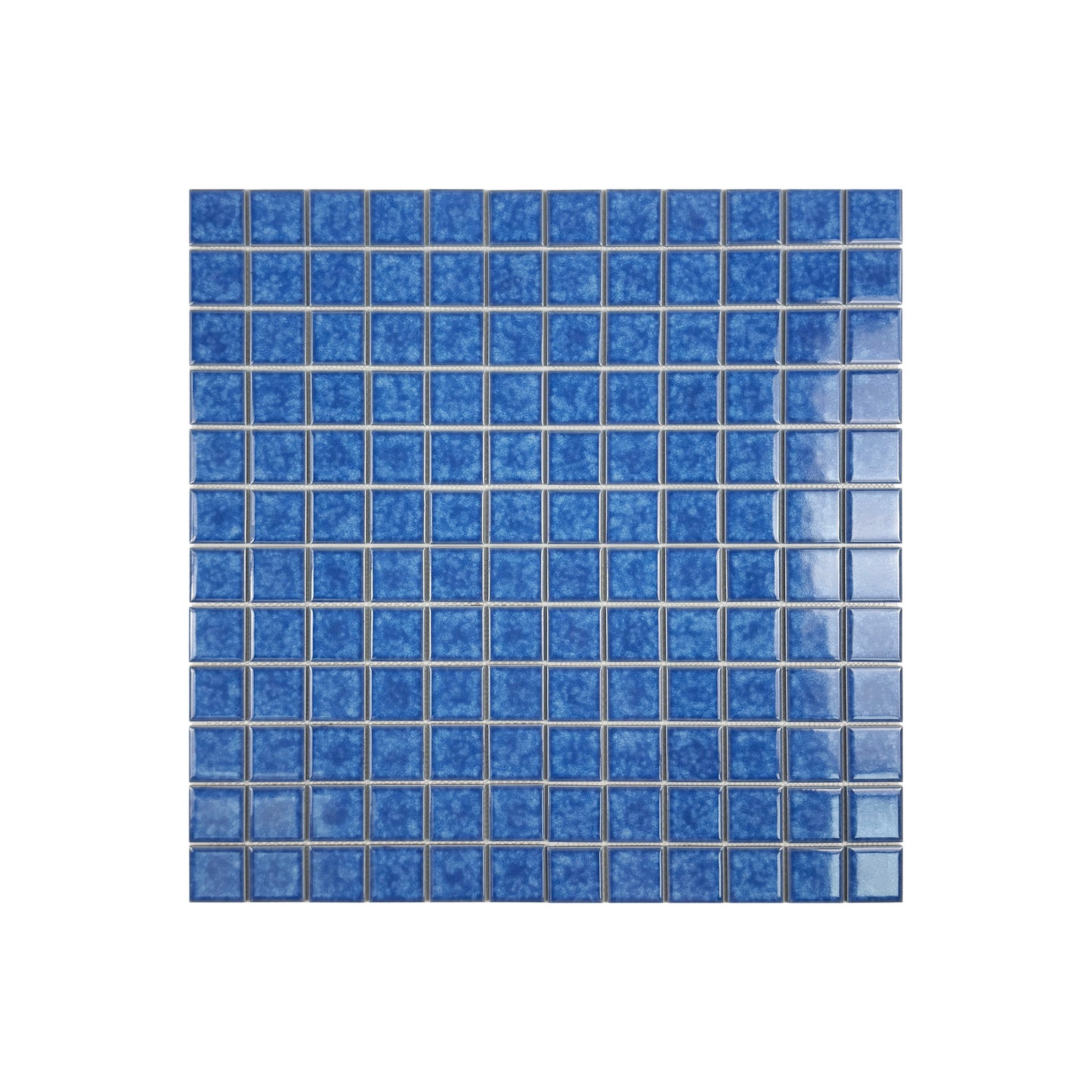 Midnight Splendor Series Ultra Marina Blue  Iced Flower Texture Crystalline Glazed Porcelain Mosaic