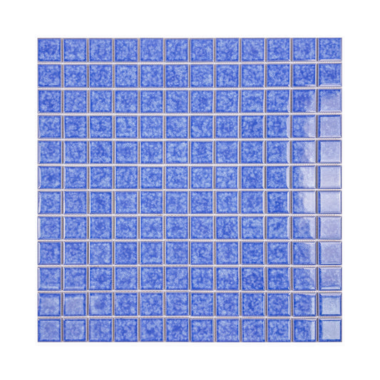 Midnight Splendor Series Ultra Marina Blue  Iced Flower Texture Crystalline Glazed Porcelain Mosaic