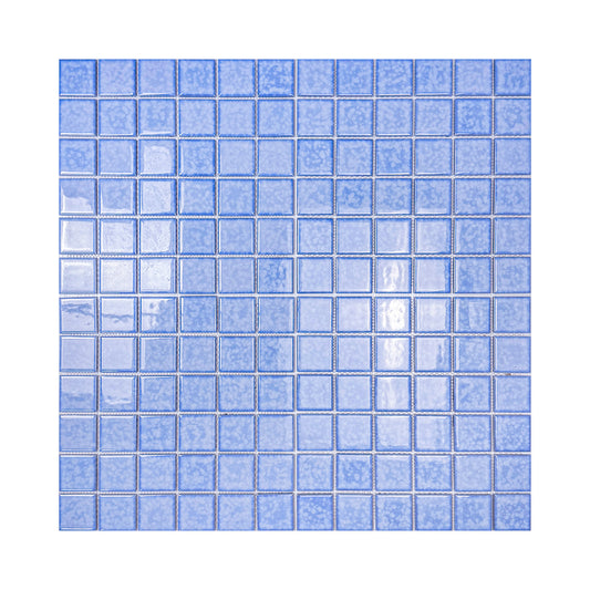Midnight Splendor Series Sky Blue Iced Flower Texture  Crystalline Glazed Porcelain Mosaic