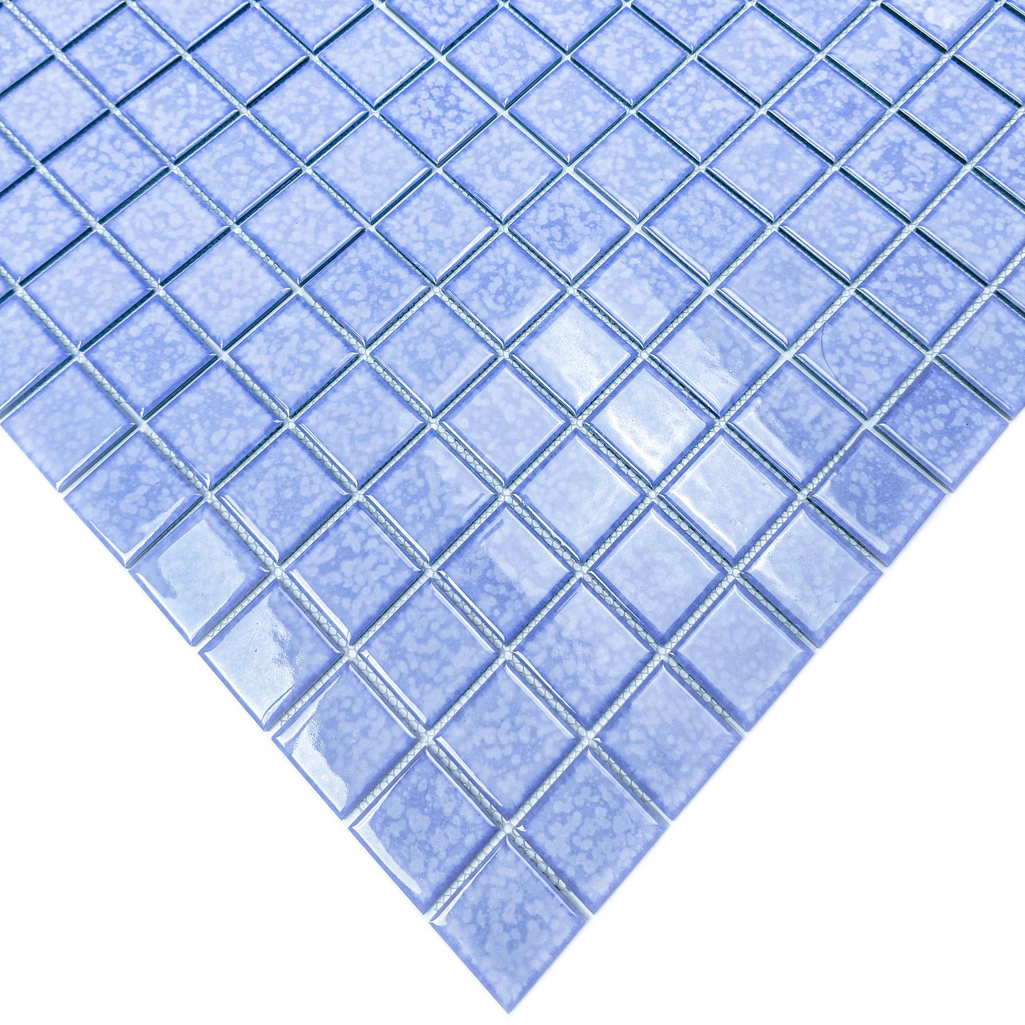 Midnight Splendor Series Sky Blue Iced Flower Texture  Crystalline Glazed Porcelain Mosaic