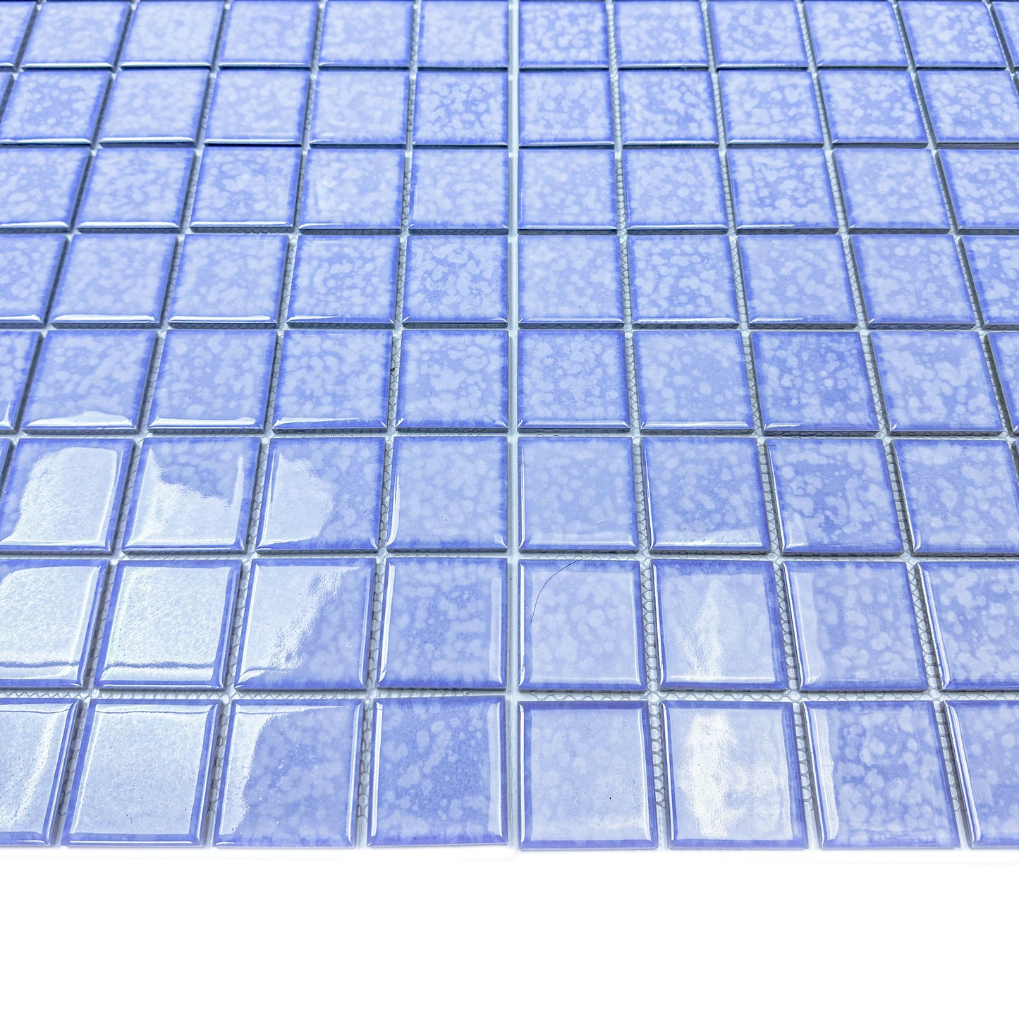 Midnight Splendor Series Sky Blue Iced Flower Texture  Crystalline Glazed Porcelain Mosaic
