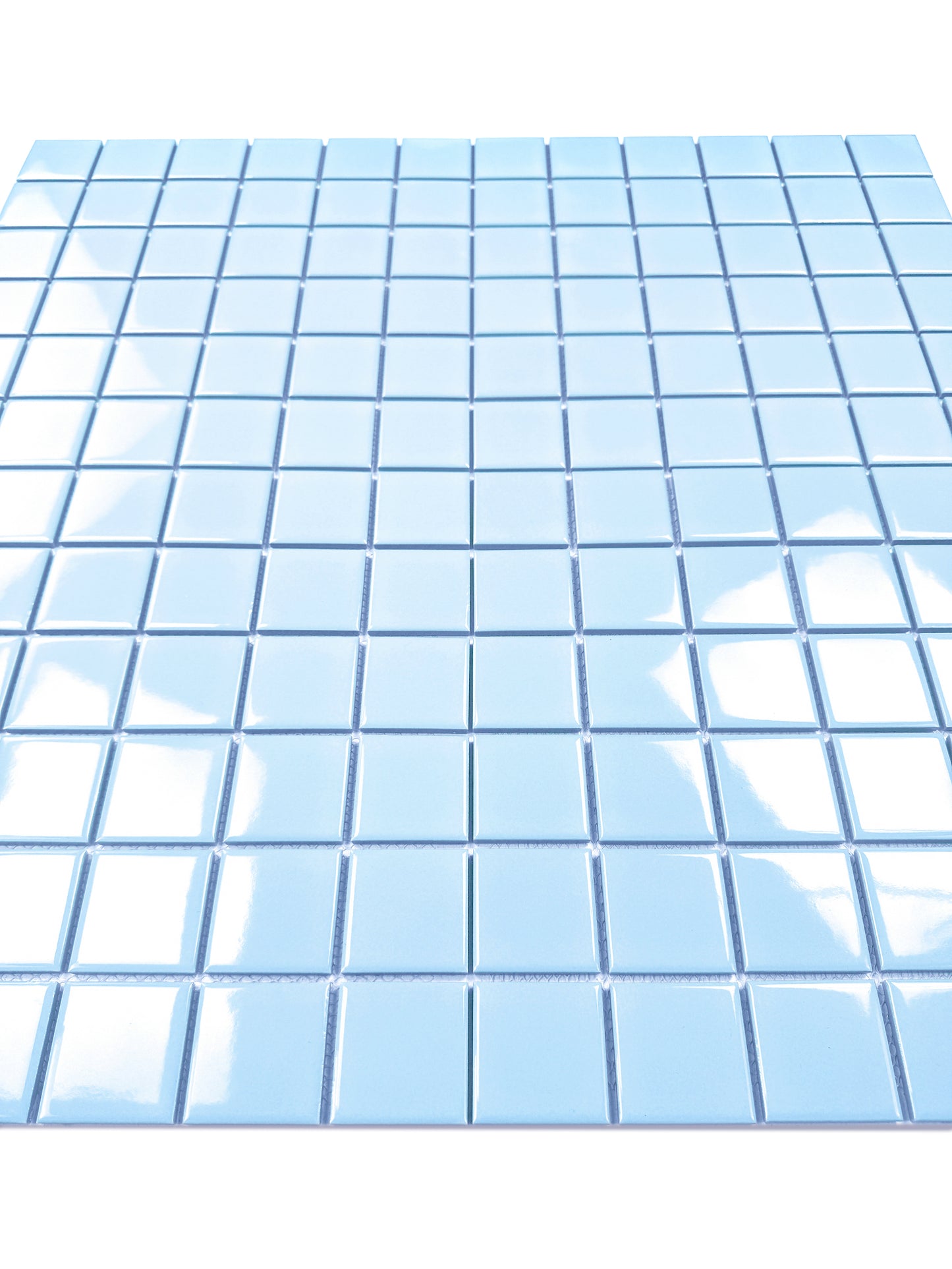 Azure Harmony Baby Blue Ordinary Glazed Porcelain Mosaic