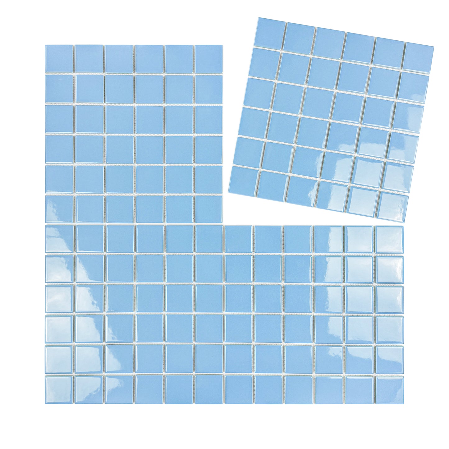 Azure Harmony Sky Blue  Ordinary Glazed Porcelain Mosaic