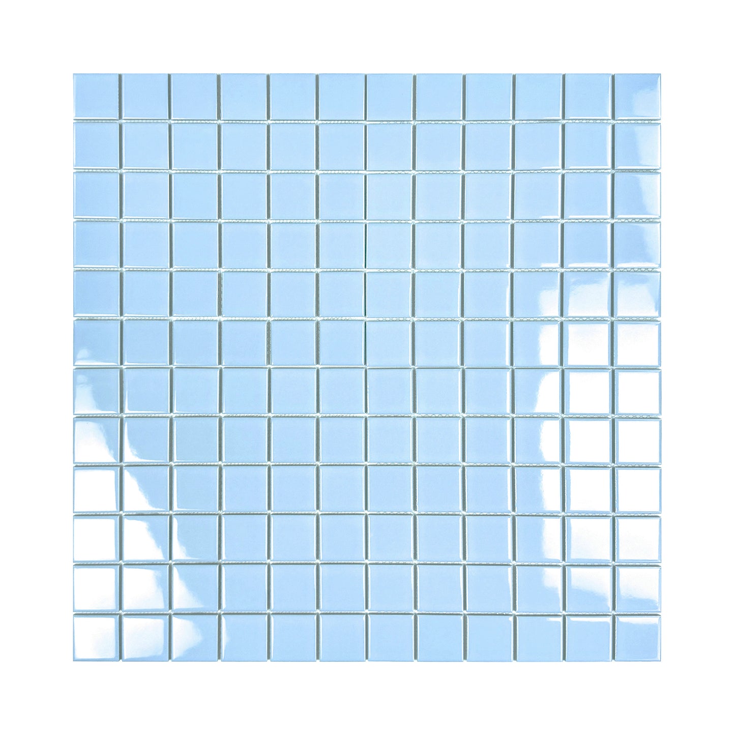 Azure Harmony Baby Blue Ordinary Glazed Porcelain Mosaic