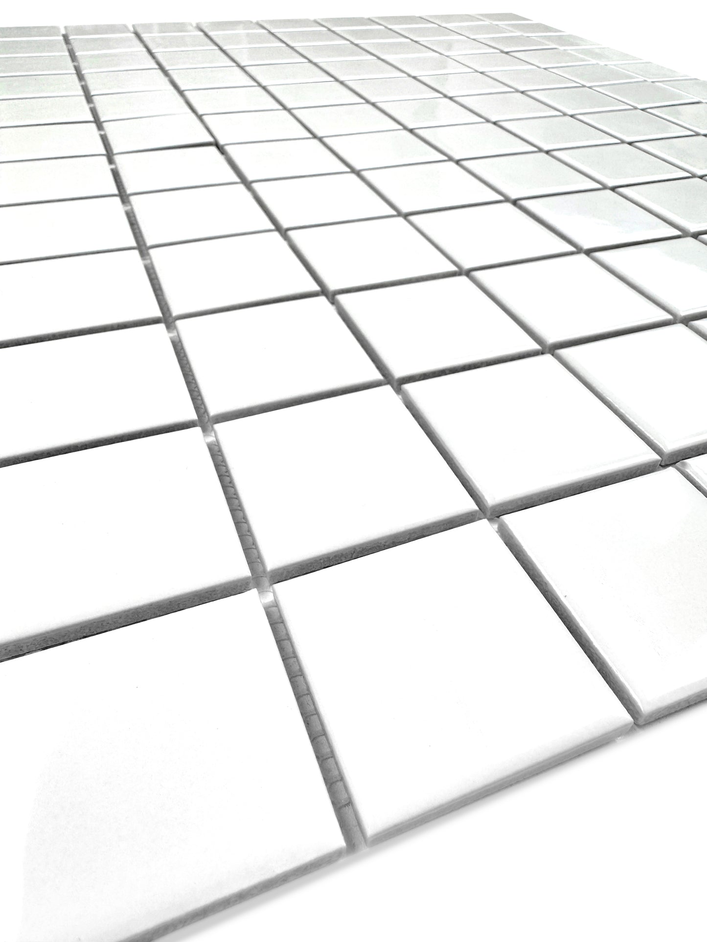 Azure Harmony White Glossy  Ordinary Glazed Porcelain Mosaic