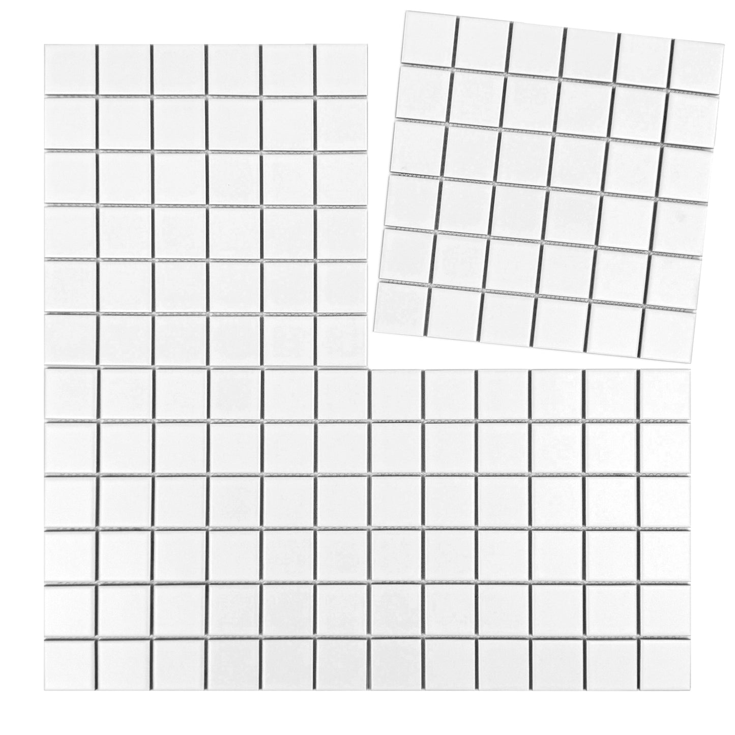 Azure Harmony White Matte  Ordinary Glazed Porcelain Mosaic