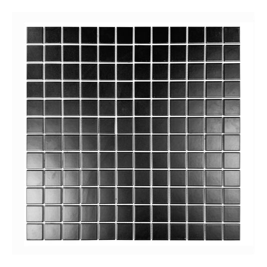 Azure Harmony Black Matte Plain Deisgn Ordinary Glazed Porcelain Mosaic