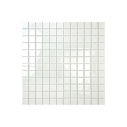 Oceanic Opal Series White Double Crackle Porcelain Mosaic