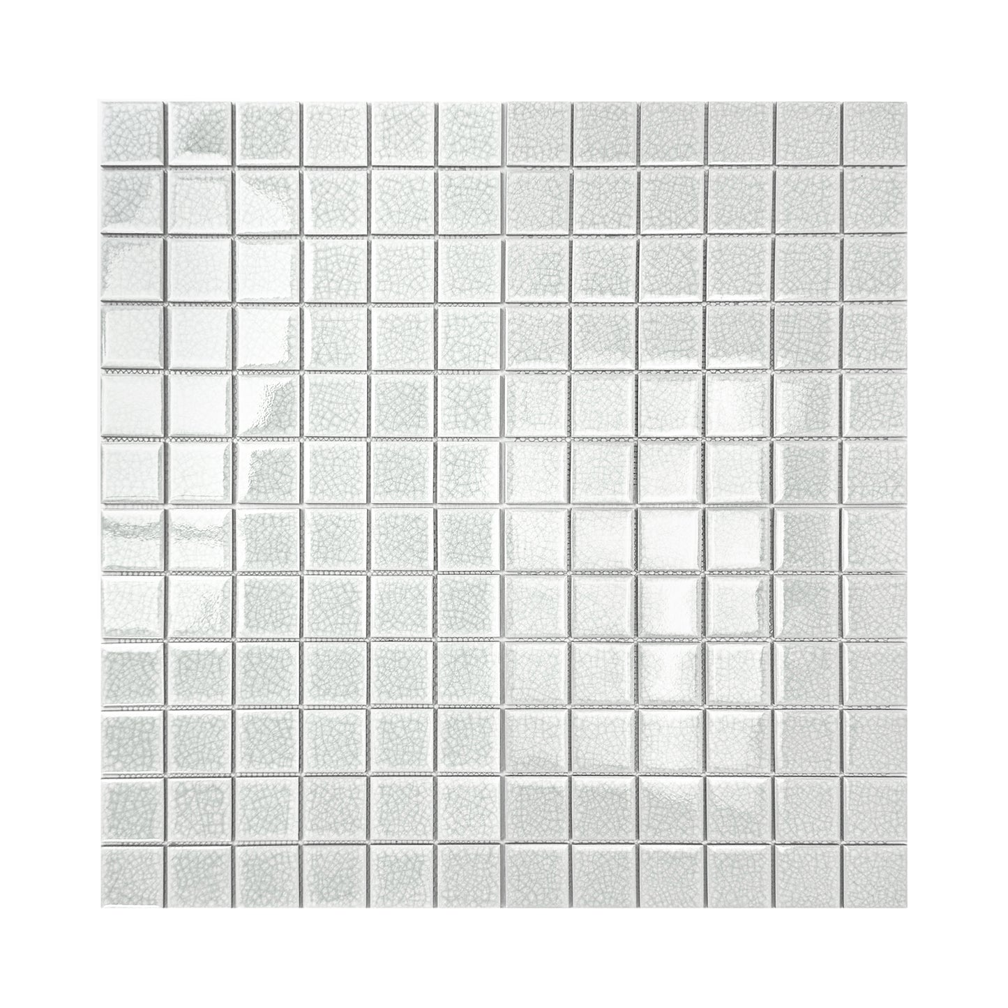 Oceanic Opal Series White Double Crackle Porcelain Mosaic