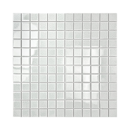Oceanic Opal Series White Double Crackle Porcelain Mosaic