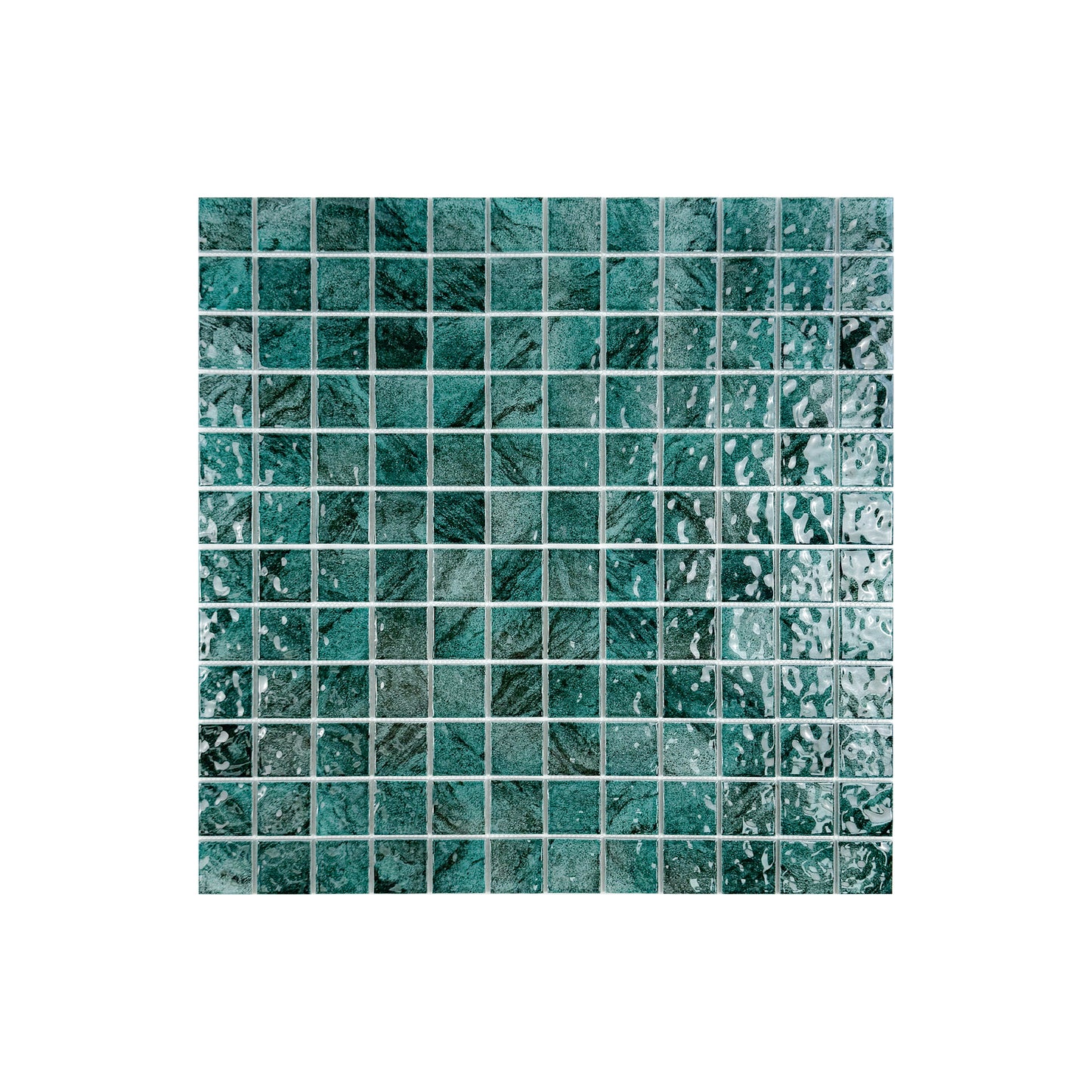 Serene Wave Series  emerald green natural gradient design Porcelain Mosaic