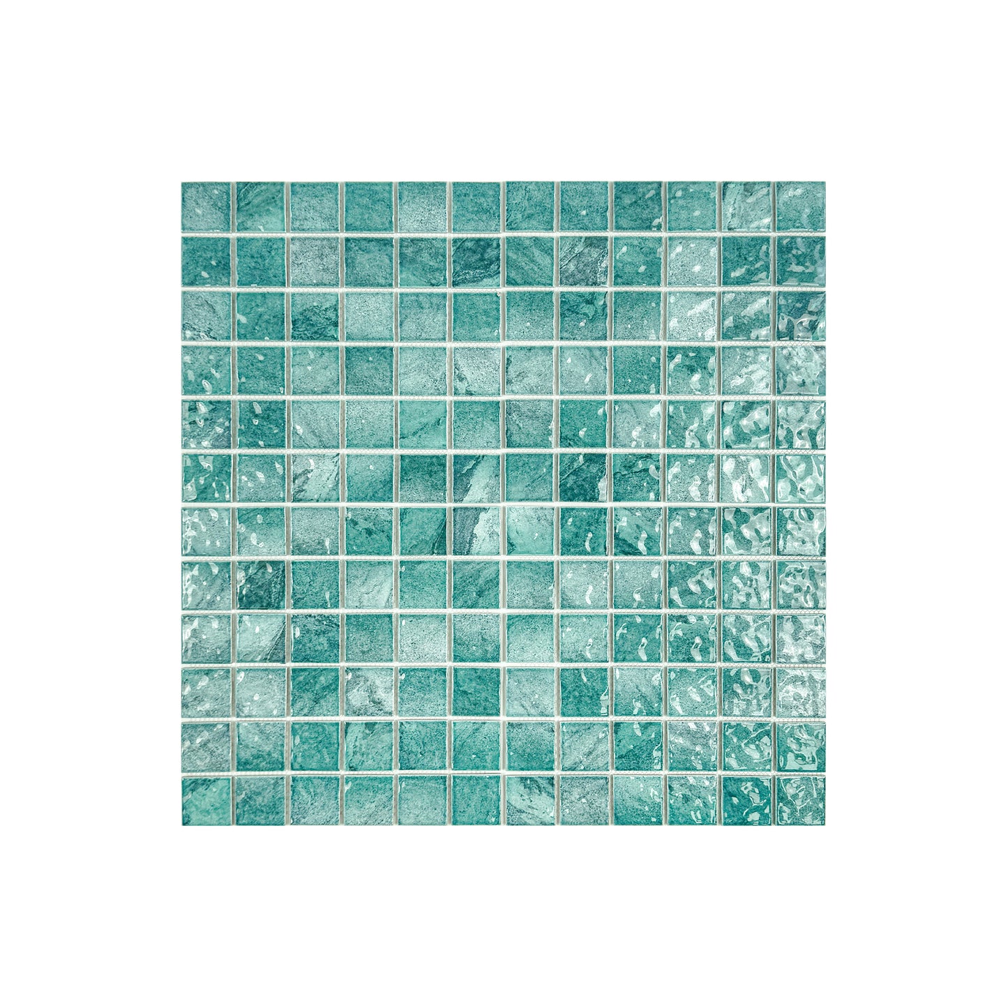 Serene Wave Series  forest green marble design Porcelain Mosaic