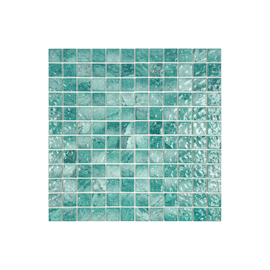 Serene Wave Series  forest green marble design Porcelain Mosaic