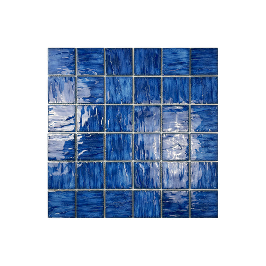 Serene Wave Baby Blue 3D Crystalline Glazed Porcelain Mosaic