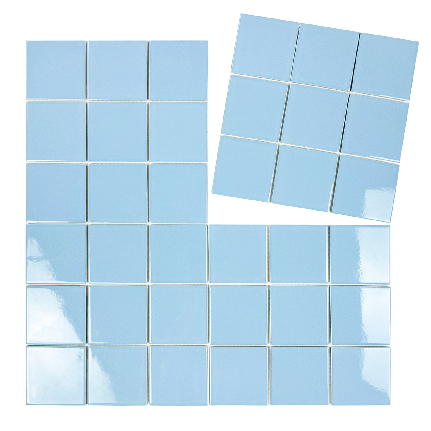 Azure Harmony Light Blue  Ordinary Glazed Porcelain Mosaic