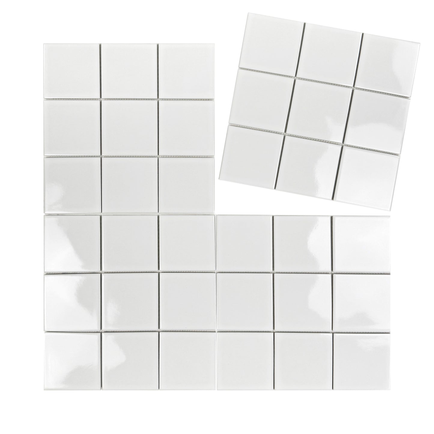 Azure Harmony White  Ordinary Glazed Porcelain Mosaic