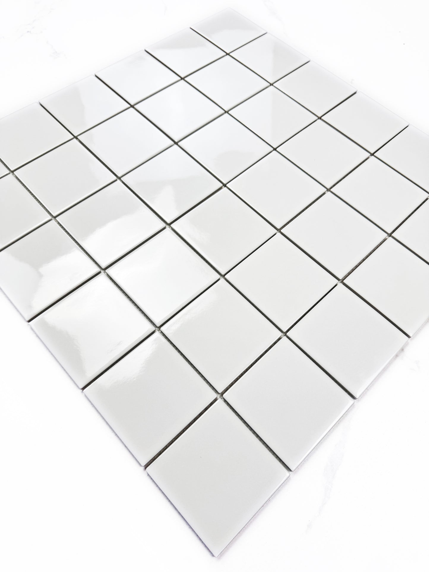 Azure Harmony White  Ordinary Glazed Porcelain Mosaic