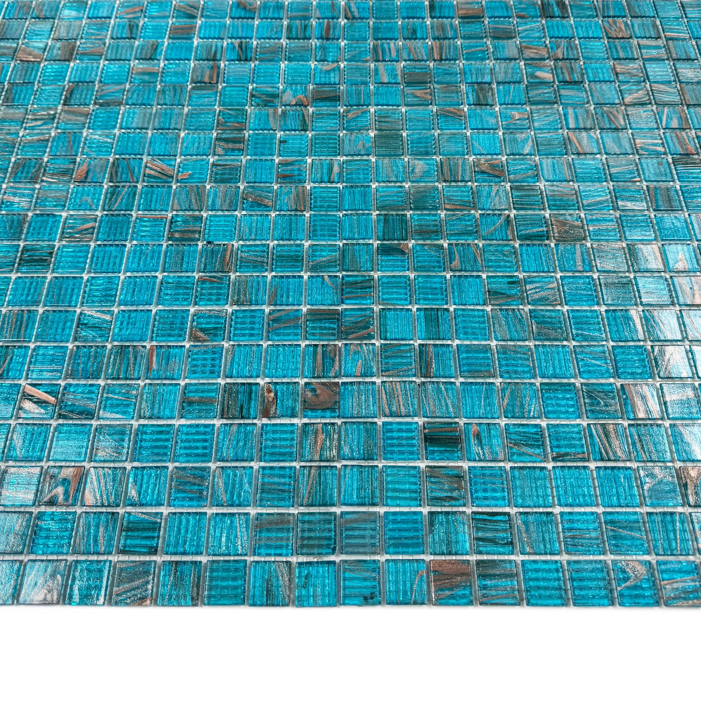 ग्लेशियल आर्टिस्ट्री सीरीज़ सेरूलियन ब्लू विद गोल्ड लाइन हॉट मेल्ट ग्लास मोज़ेक