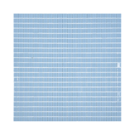 Azure Enchantment Series Sky Blue Crystal Glass Mosaic