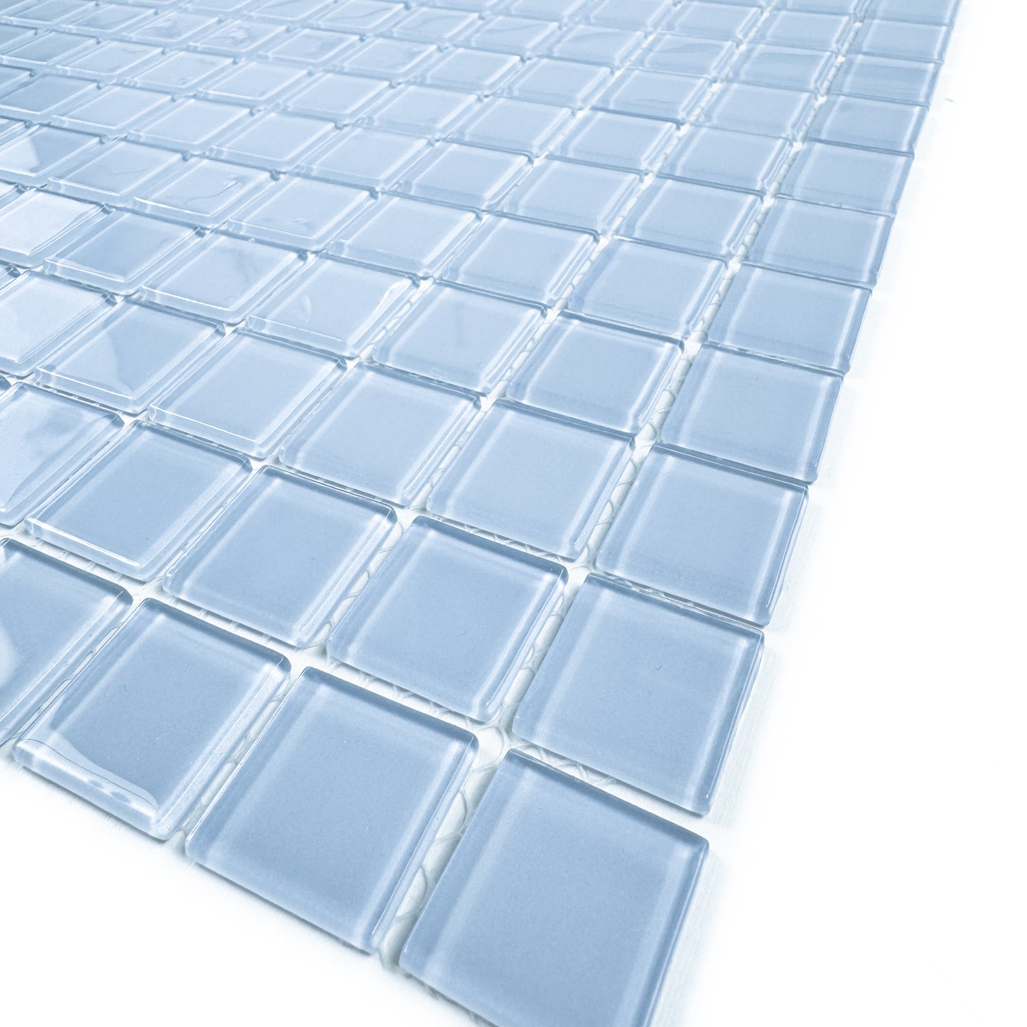 Azure Enchantment Series Sky Blue Crystal Glass Mosaic