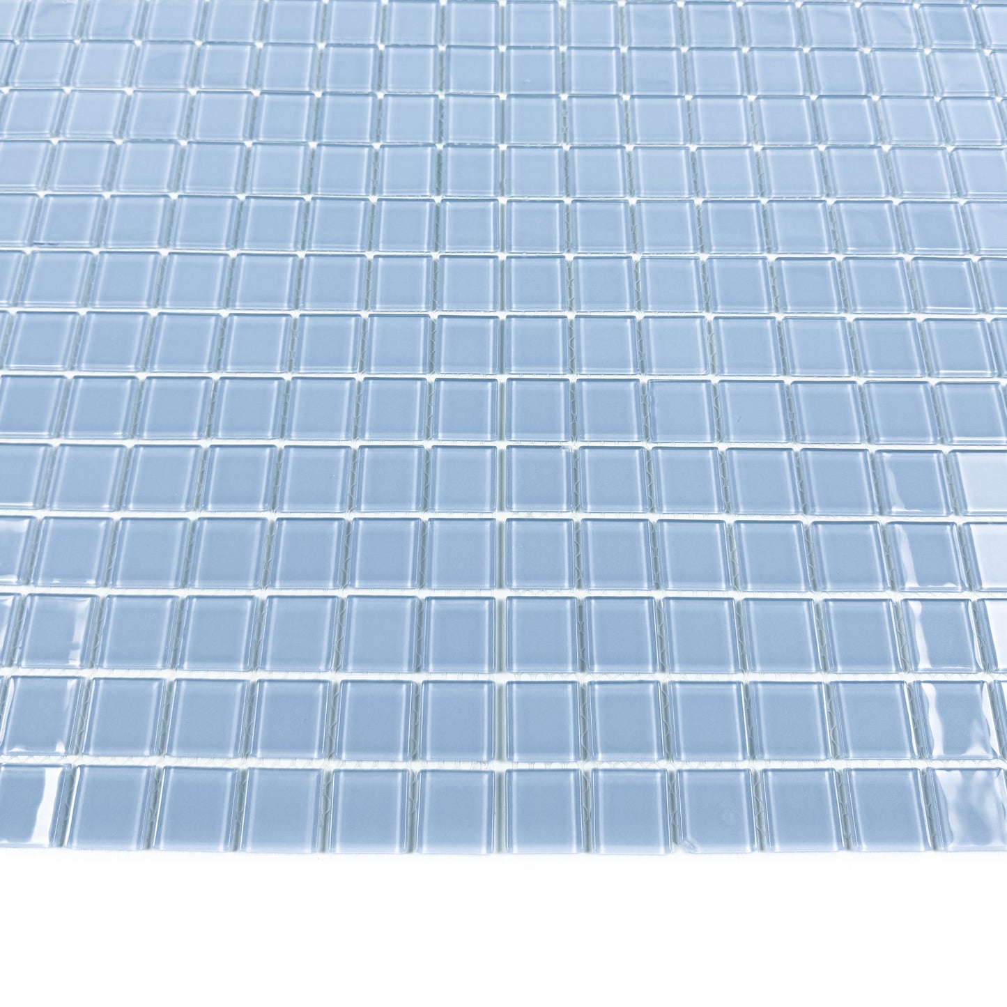 Azure Enchantment Series Sky Blue Crystal Glass Mosaic