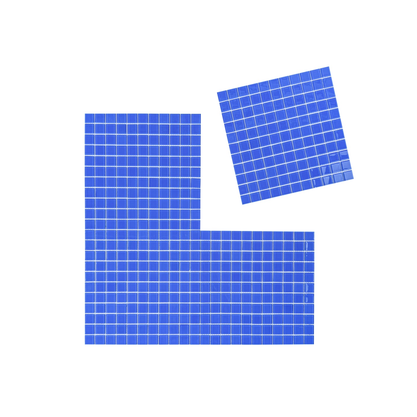 Azure Enchantment Series Royal Blue Crystal Glass Mosaic