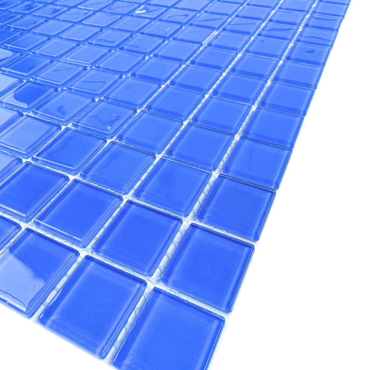 Azure Enchantment Series Royal Blue Crystal Glass Mosaic