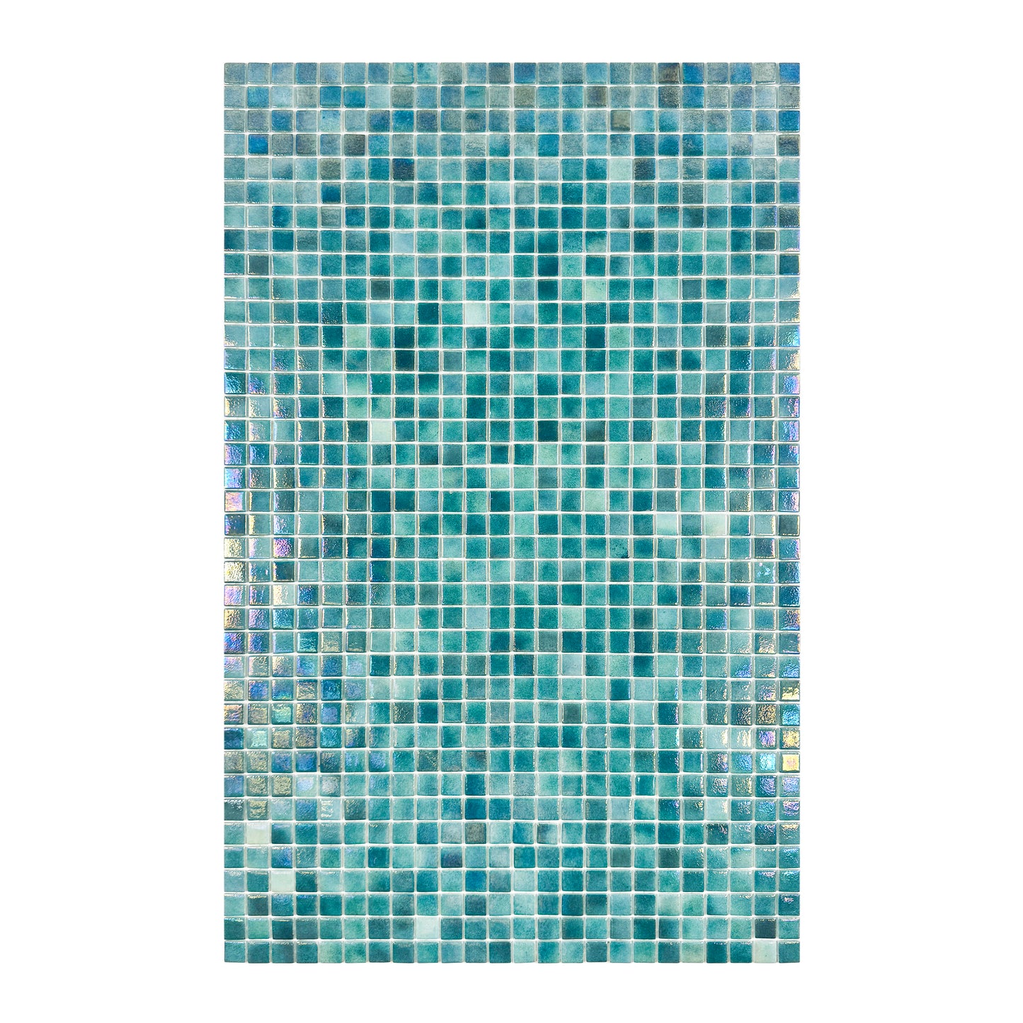 European Mosaic Series  Green Iridescent Recycled Glass Mosaic