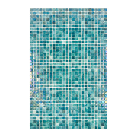European Mosaic Series  Green Iridescent Recycled Glass Mosaic