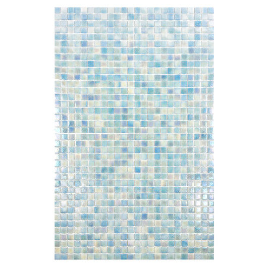 European Mosaic Series  Sky Blue Iridescent Recycled Glass Mosaic