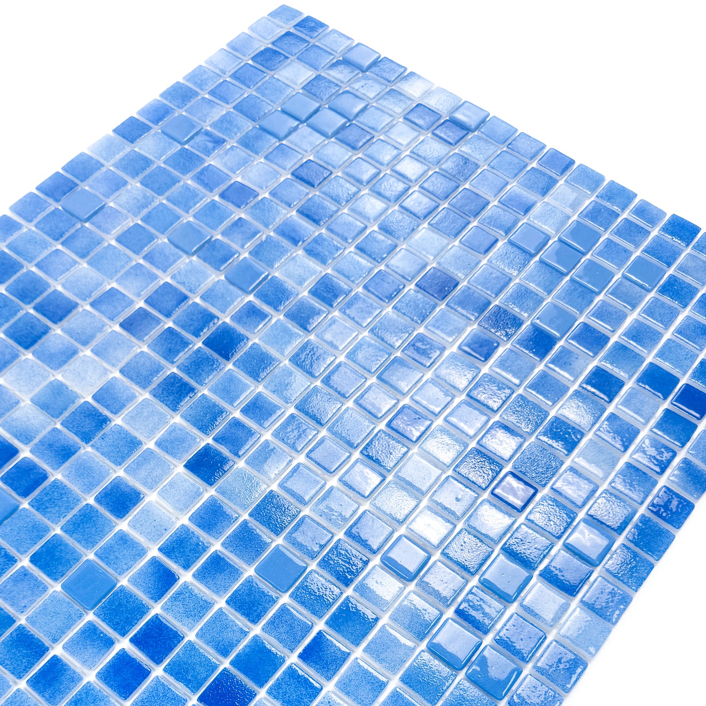 European Mosaic Series Light Blue  Recycled Glass Mosaic