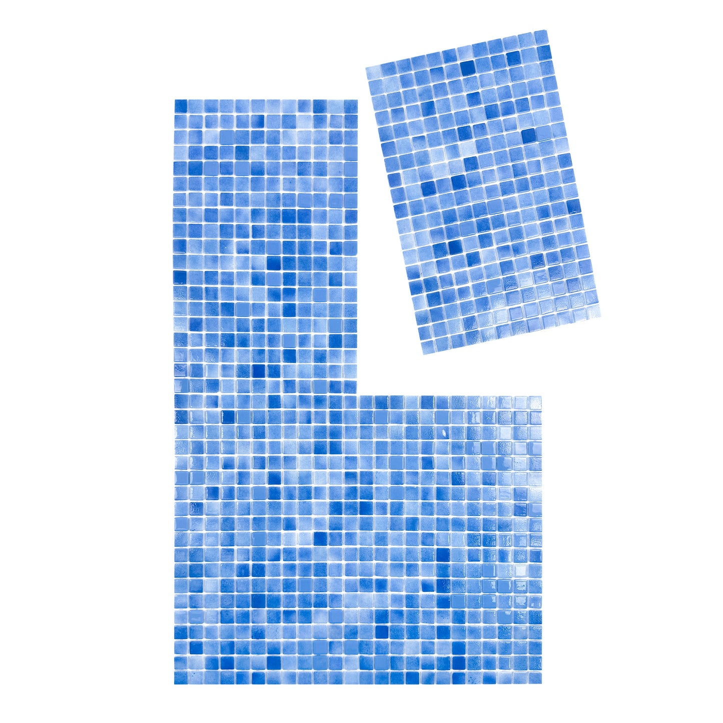 European Mosaic Series Light Blue  Recycled Glass Mosaic