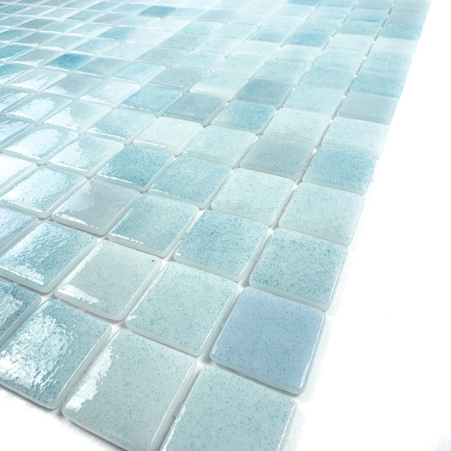 European Mosaic Series Baby Blue  Recycled Glass Mosaic